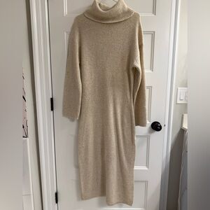 Abercrombie & Fitch Cream Knit Sweater Dress